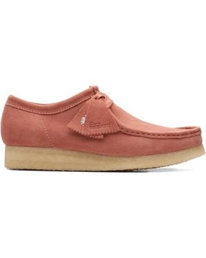 Clarks Wallabee Suede Lace-Up Shoes - Brown