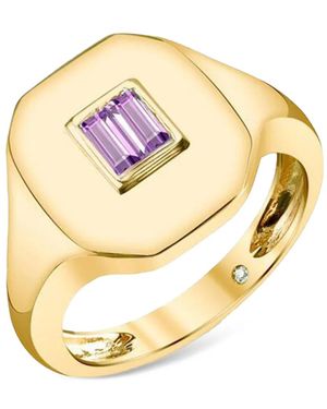 SHAY Amethyst Baguette Ring - Metallic
