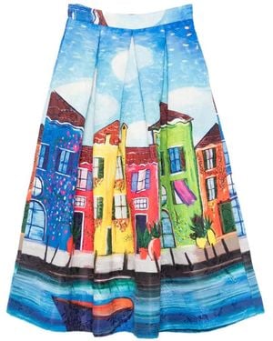 Lunatica Milano Luna Mt Midi Skirt - Blue