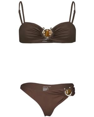 Christopher Esber Top de bikini tipo bandeau - Marrón