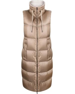 Peserico Padded Long Waistcoat - Natural