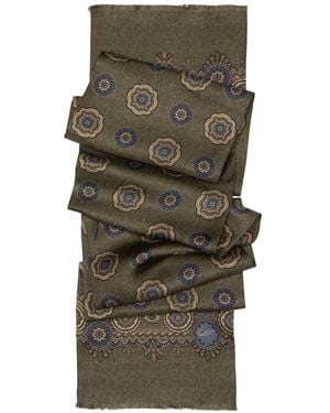 Elizabetta Medallion-Print Tubular Scarf - Grün