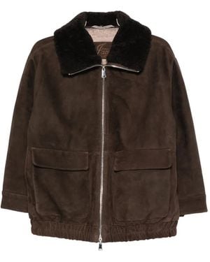 The Jackie Leathers Griselda Suede Jacket - Brown