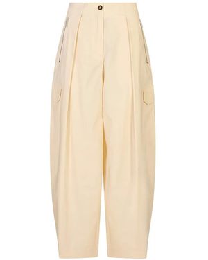 MEIMEIJ Pleated Cargo Trousers - White