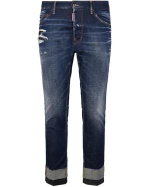 DSquared² Teddy Ripped Jeans - Blue