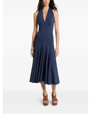 Michael Kors Halter Midi Dress - Blue