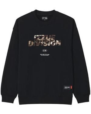 Izzue Logo-Print Cotton Sweatshirt - Black