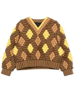 RAXXY Diamond-Pattern Sweatshirt - Metallic