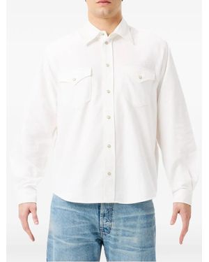 CYCLE Camisa Rayan Con Bolsillo De Solapa - Blanco
