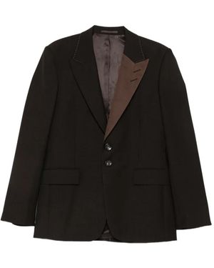 Wales Bonner Alto Crespo Wool Satin Blazer - Black