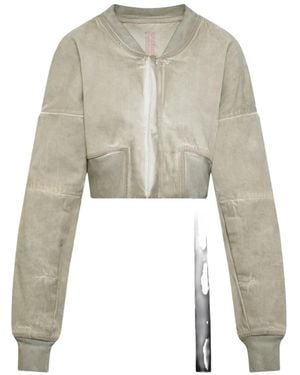 Rick Owens Flight Cropped Jacket - White