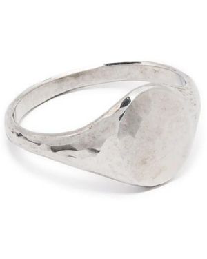 Werkstatt:münchen Circular-Design Polished-Finish Ring - White