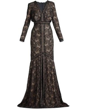 Tadashi Shoji Carelli Long-Sleeved Maxi Dress - Black