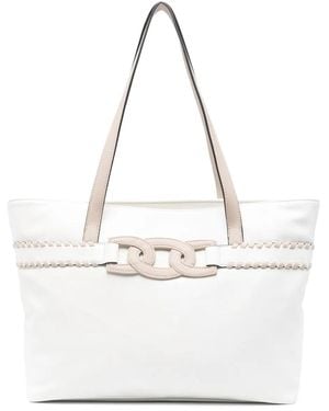 Ara Mona Chain-Link Detail Shoulder Bag - White