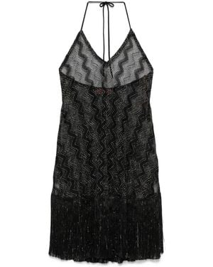 Missoni Zigzag Lamé Beach Cover Up - Black