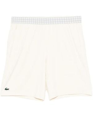 Lacoste Logo-Embroidered Shorts - White