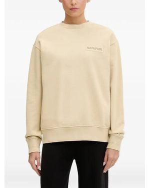 Napapijri Clarao Logo-Patch Sweatshirt - Natural