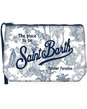 MC2 Saint Barth Clutch Toile De Jouy - Blu