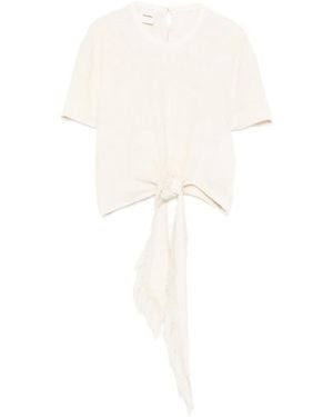 Nanushka Mariel Frayed-Detail Top - White