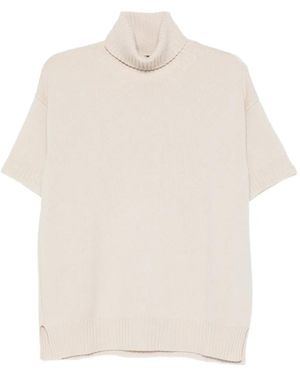 Lorena Antoniazzi Roll-Neck Short-Sleeve Jumper - White