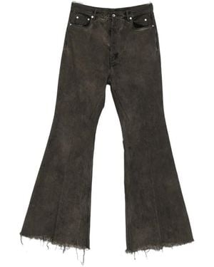 Rick Owens Bolan Faded Flared-Leg Jeans - Gray