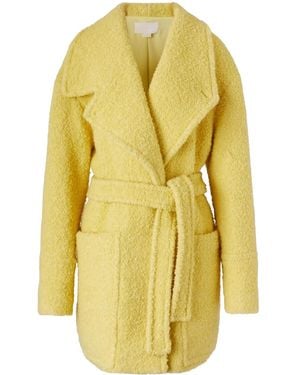 Genny Chaquetón De Pelo Artificial - Amarillo