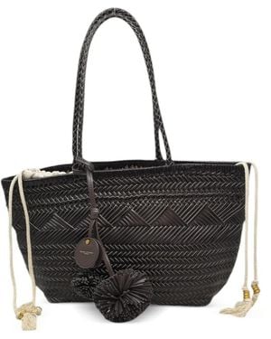 Gianni Chiarini Medium Paloma Plaited Shoulder Bag - Black
