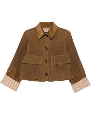 Barbour Dalbury Corduroy-Collar Jacket - Brown