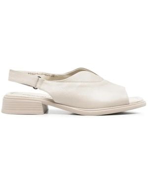 SERGIO MORETTI FIRENZE Touch-Strap Slingback Sandals - White