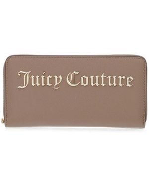 Juicy Couture Jasmine Logo-Plaque Zip-Around Wallet - Brown