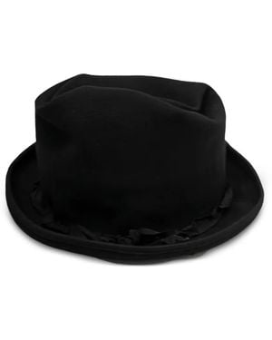 Yohji Yamamoto Fedora Con Ruches - Nero