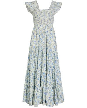 RIXO London Vestido Kendall midi con motivo floral - Azul