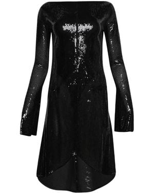 Courreges Ellipse Glittered Dress - Black