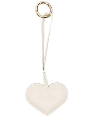 MC2 Saint Barth Heart-Pendent Bag Charm - White