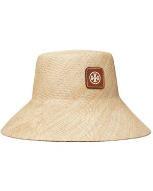 Tory Burch Straw Bucket Hat - Natural