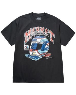 Market Racing Helmet T-Shirt - Black