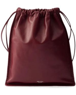 Prada Wish Nappa Leather Pouch - Red