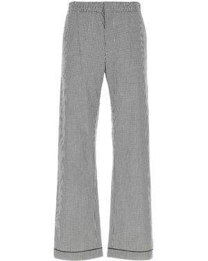 Prada Pantaloni A Quadretti - Grigio