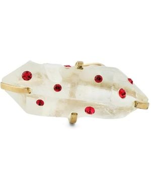 Marni Quartz-Embellished Ring - Metallic