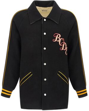 Bode Monogram-Logo Reversible Shirt Jacket - Black