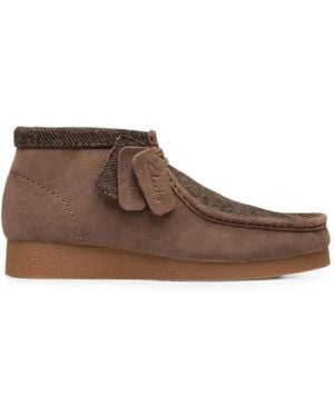 Clarks Wallabee Evo Suede Ankle Boots - Brown