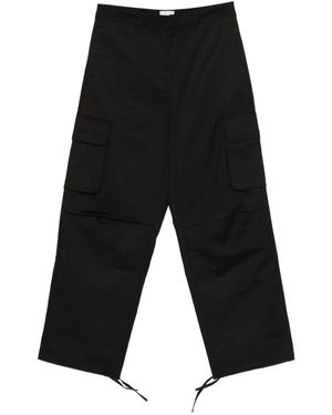 Arte' Cargo-Pocket Tie-Hem Pants - Black