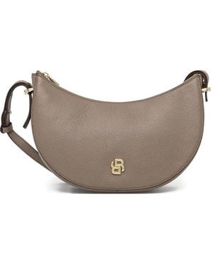 BOSS Logo-Plaque Shoulder Bag - Grey