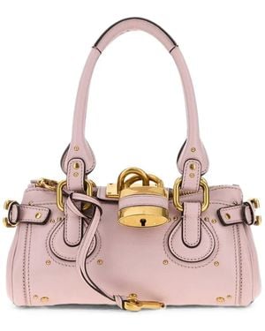 Chloé Small Paddington Padlock Tote Bag - Pink