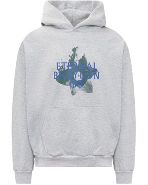 Babylon LA Graphic Print Hoodie - Gray