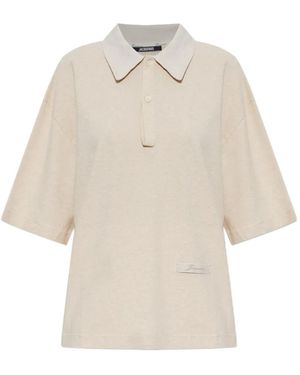 Jacquemus Polo Ruban À Patch Logo - White