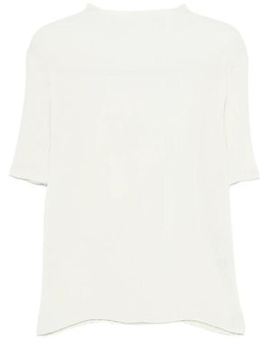 Issey Miyake Pleated T-Shirt - White