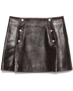 Sandro Leather Mini Skirt - Black
