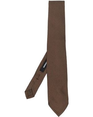 DSquared² Silk-Jacquard Tie - Brown