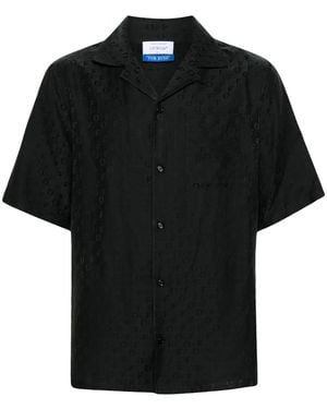 Off-White c/o Virgil Abloh Holiday Bowling Shirt With Off Pattern - Black